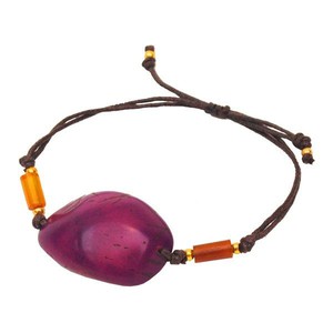 Ovalo - armband van tagua - paars from MoreThanHip