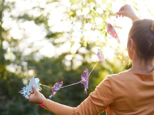 Papieren verticale slinger met vogels - Volare from MoreThanHip