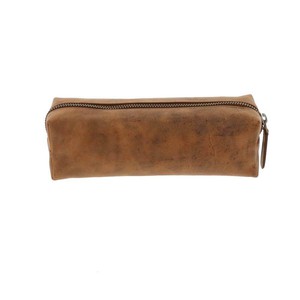 Grote etui van mat bruin vintage ecoleer - Lynton from MoreThanHip