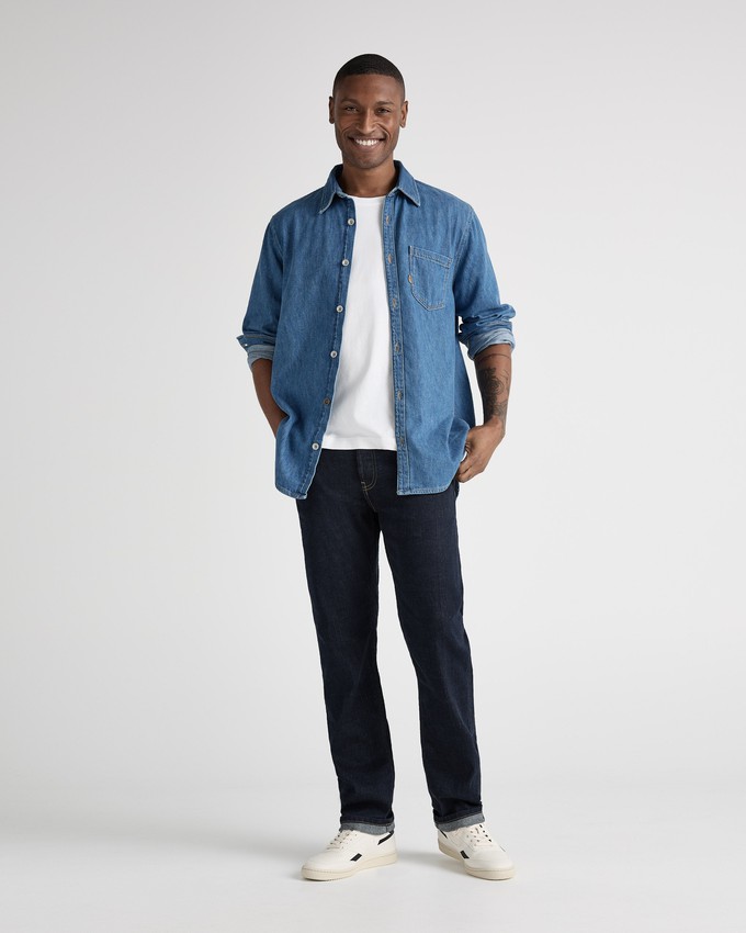 Chris Denim Shirt - Medium Stone from Mud Jeans