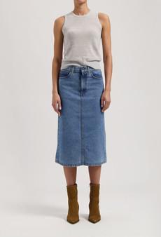 Gwen Mid Skirt - Stone Vintage via Mud Jeans