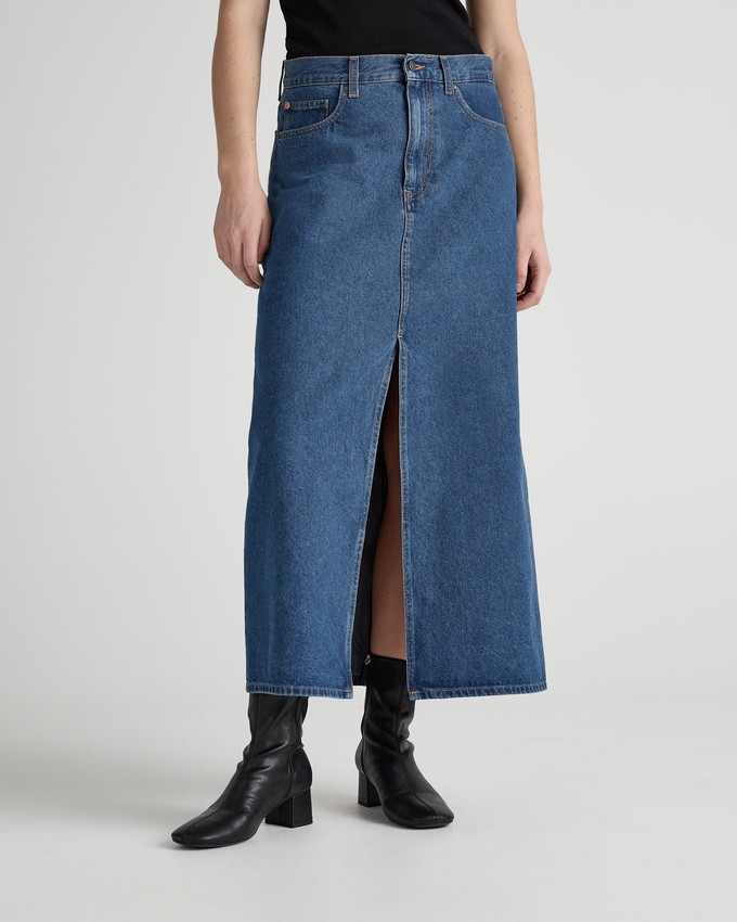 Lena Long Skirt - Medium Stone from Mud Jeans