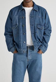 Benny Denim Jacket - Medium Stone via Mud Jeans