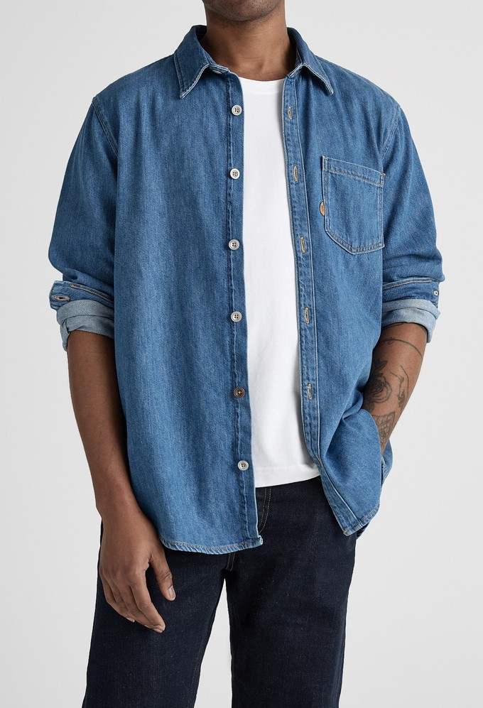 Chris Denim Shirt - Medium Stone from Mud Jeans