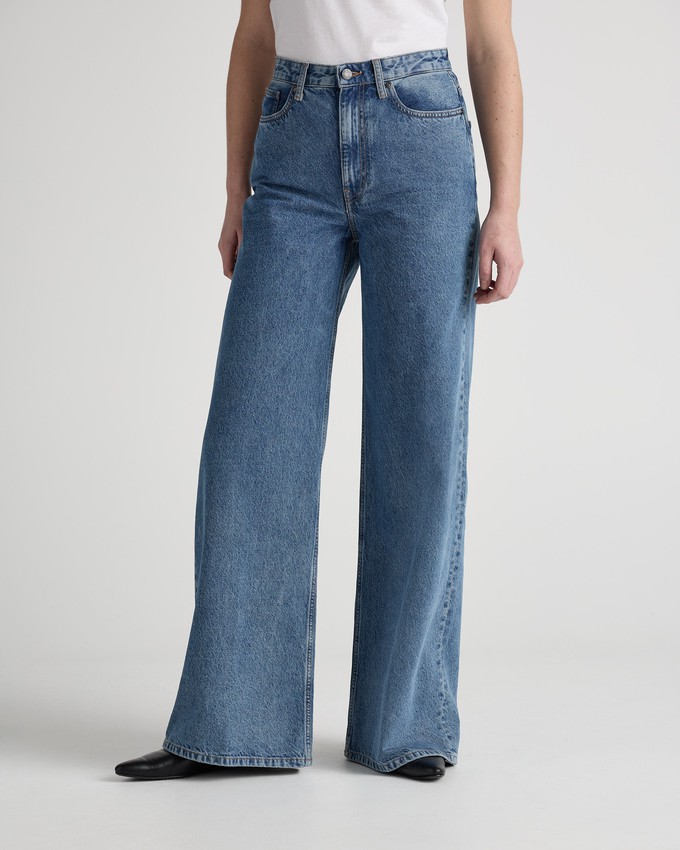 Sara High Loose - Stone Vintage from Mud Jeans