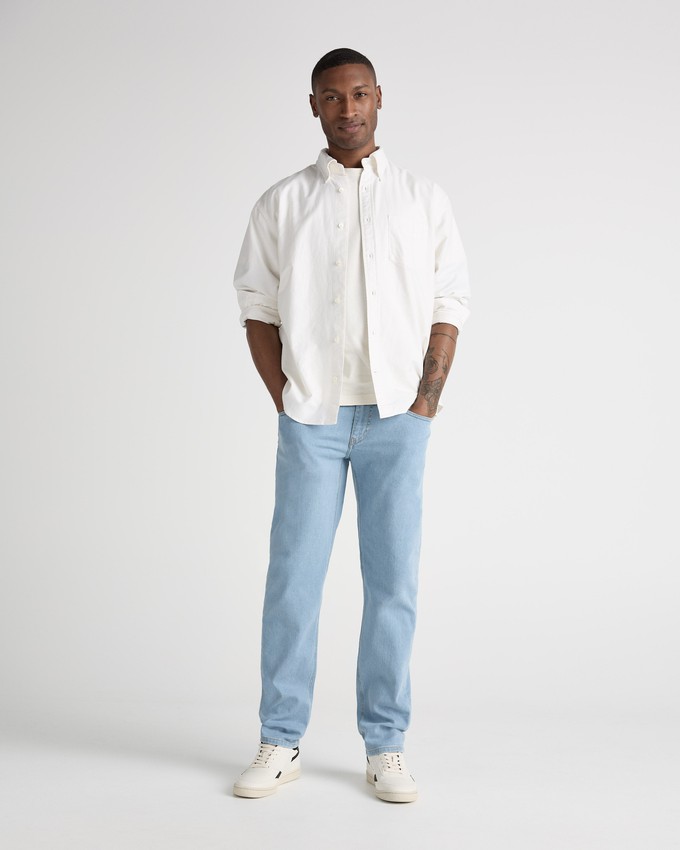 Dunn Low Tapered - Light Stone from Mud Jeans