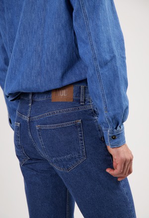 John Mid Straight - Medium Stone from Mud Jeans