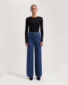 Sara High Loose Flow - Stone Indigo via Mud Jeans