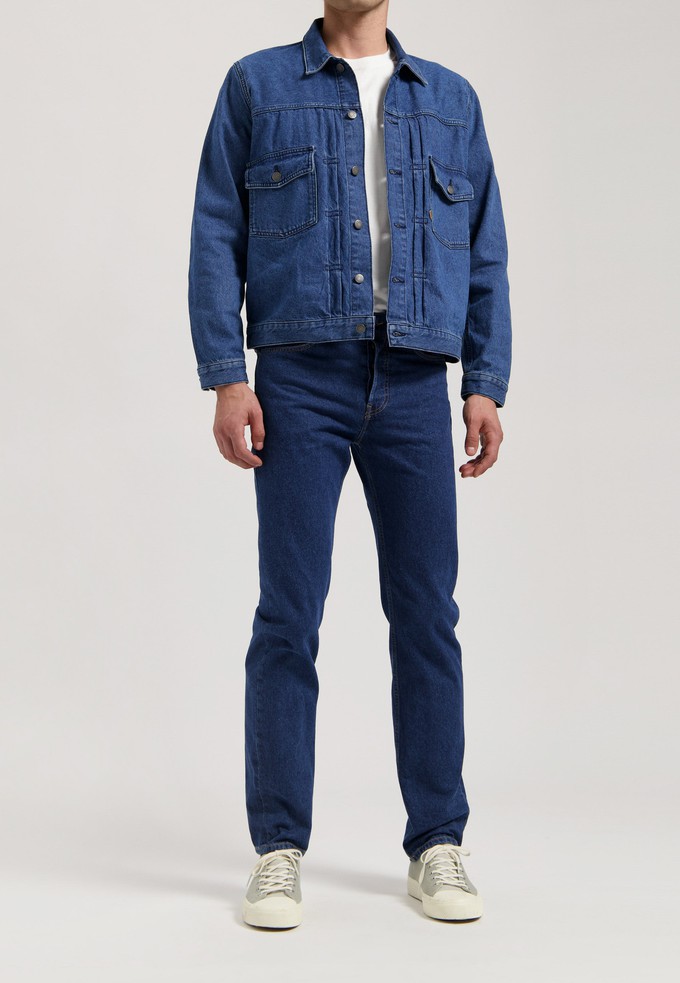 John Mid Straight - Stone Indigo from Mud Jeans