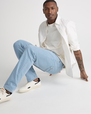 Dunn Low Tapered - Light Stone from Mud Jeans