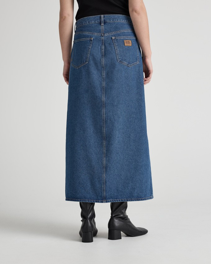 Lena Long Skirt - Medium Stone from Mud Jeans