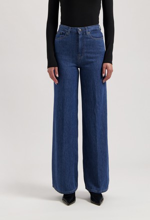 Sara High Loose Flow - Stone Indigo from Mud Jeans