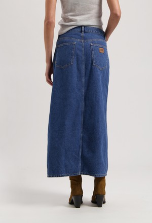 Lena Long Skirt - Medium Stone from Mud Jeans