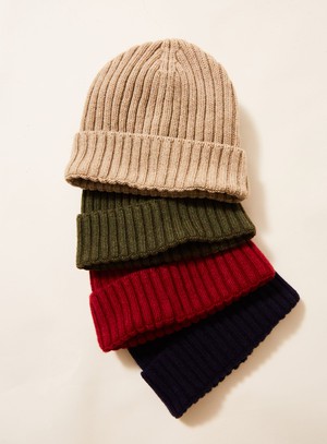 Cashmere Red Beanie Hat from Neem London