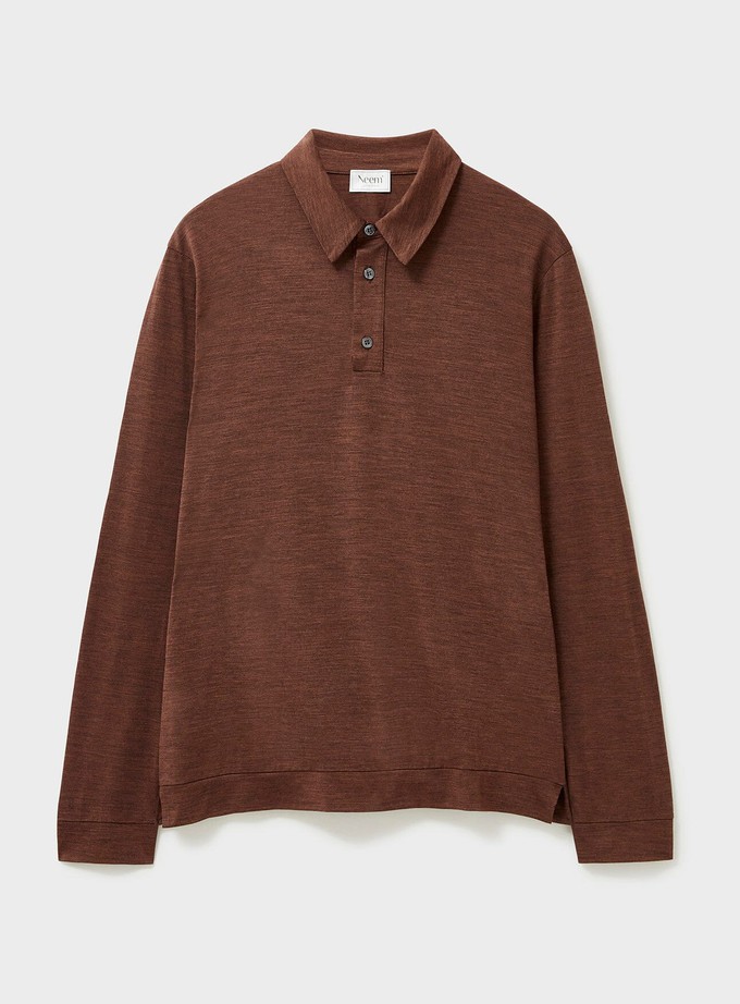 ZQ Merino Wool Jersey Hazel Long Sleeve Polo Shirt from Neem London