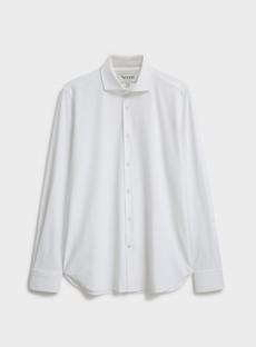 Recycled Italian White Cut Away Comfort Shirt via Neem London