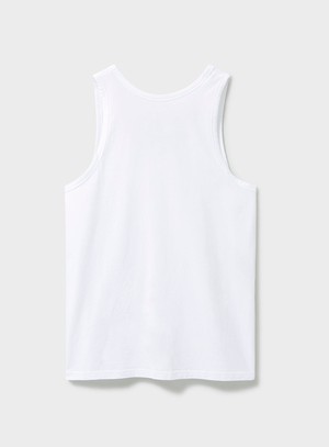 Men's White Organic Cotton Tank Top from Neem London