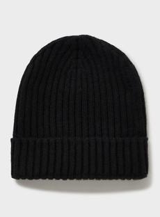 Cashmere Black Beanie via Neem London