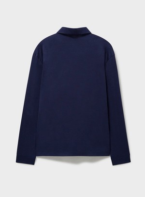 ZQ Merino Wool Jersey Steel Blue Overshirt from Neem London