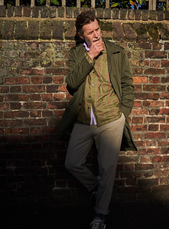 Recycled Flannel British Green Check Shirt Jacket from Neem London