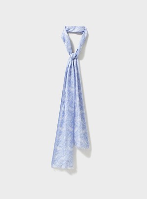 Biodegradable Italian Tencel Sky Paisley Neck Scarf from Neem London