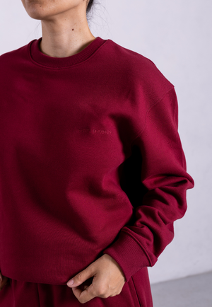 Organic Cotton Sweatshirt, Ruby Wine from Not Basics