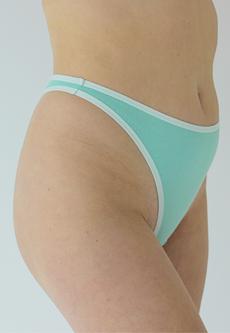 High Rise Thong, Turquoise via Not Basics