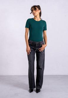 Organic Cotton Crew T-Shirt, Evergreen via Not Basics