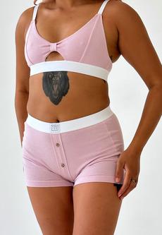 Women's Boxer Briefs, Pink via Not Basics