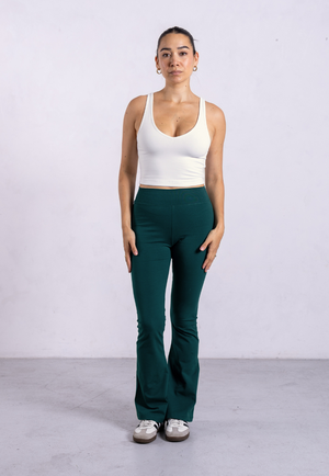 Organic Cotton Flared Leggings, Evergreen from Not Basics