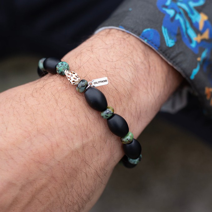 Bracelet Onyx and African Turquoise from OUTRGS