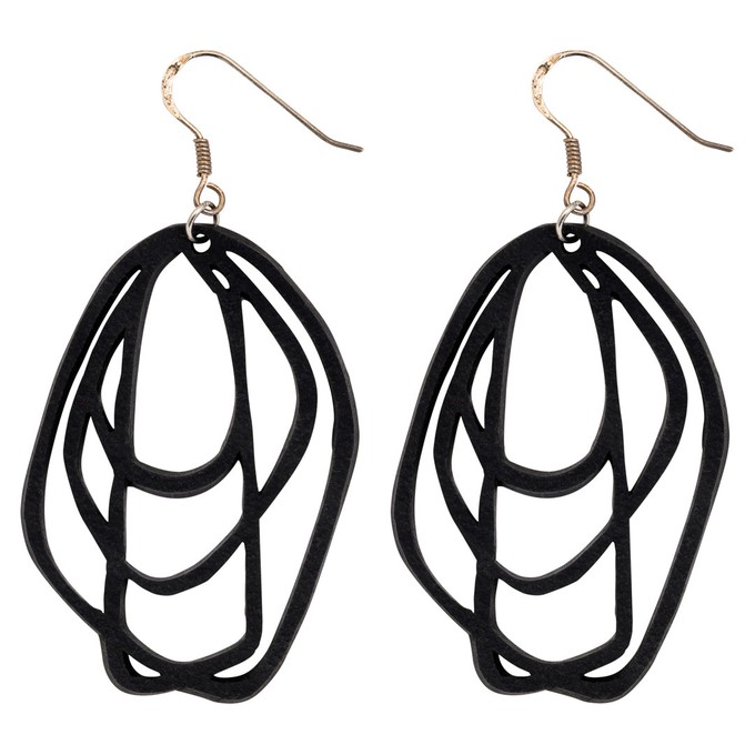 Orion Recycled Rubber Earrings from Paguro Upcycle