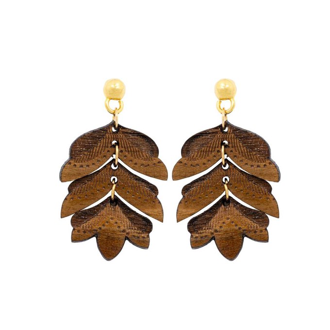 Uler-Uleran Recycled Wood Earrings from Paguro Upcycle