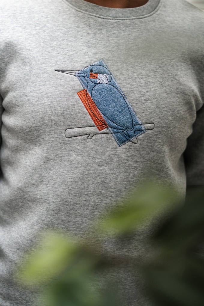 De IJsvogel 2.0 | Sweater Unisex | Melange Grey from PapajaRocks