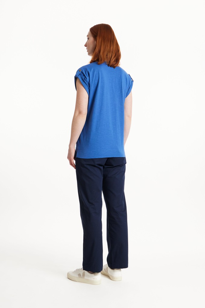 Jayne Slub Tee in Blue from People Tree