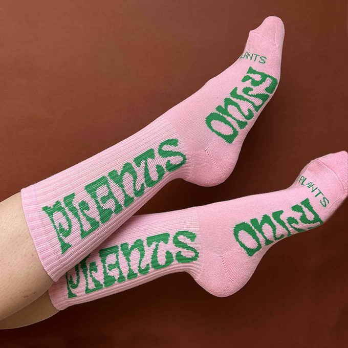 Only Plants - Eco Socks - Pink from Plant Faced Clothing