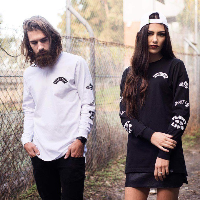 Plant Life Long Sleeve - Black from Plant Faced Clothing