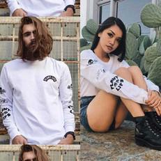 Plant Life Long Sleeve - White via Plant Faced Clothing