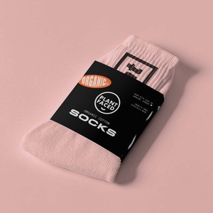 Plant Based Plates - ORGANIC Socks - Pink from Plant Faced Clothing