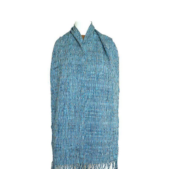 Scarf Aquamarine - Natural Dyes - Ecofriendly & Fairtrade from Quetzal Artisan