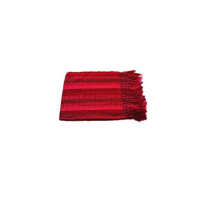 Scarf Red with Fringes - Handmade - Beautiful and Fairtrade from Quetzal Artisan