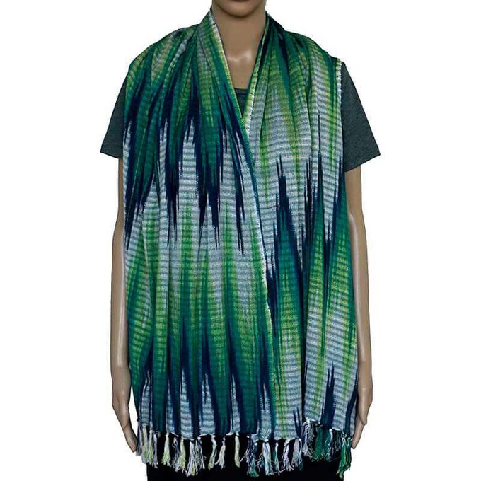 Shawl Indigo Hills - Natural Dyed - Ecofriendly & Fairtrade from Quetzal Artisan