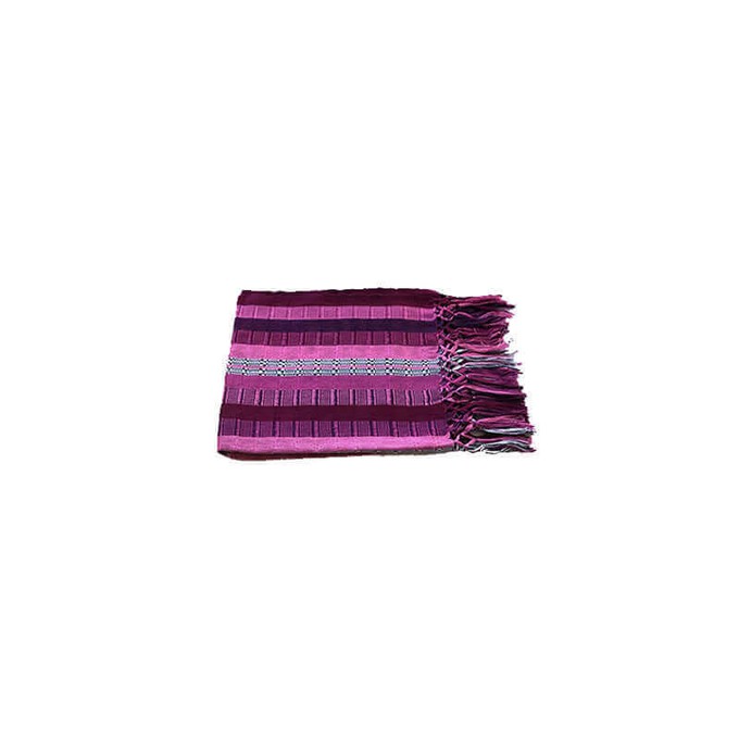 Scarf with fringes Maroon Pink - Mayan Design - Fairtrade from Quetzal Artisan