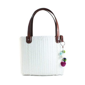 Handbag Ivory White - Recycled Plastic - Stylish & Fairtrade from Quetzal Artisan