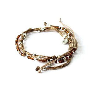 Bracelet Brown Smile - 2 strands - Beautiful and Fairtrade from Quetzal Artisan