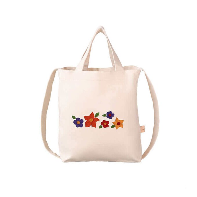 Eco Tote Bag Wild Flowers Medium - Ecofriendly & fairtrade from Quetzal Artisan