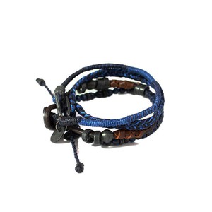 Bracelet Earth Blue - For Men - Beautiful and Fairtrade from Quetzal Artisan