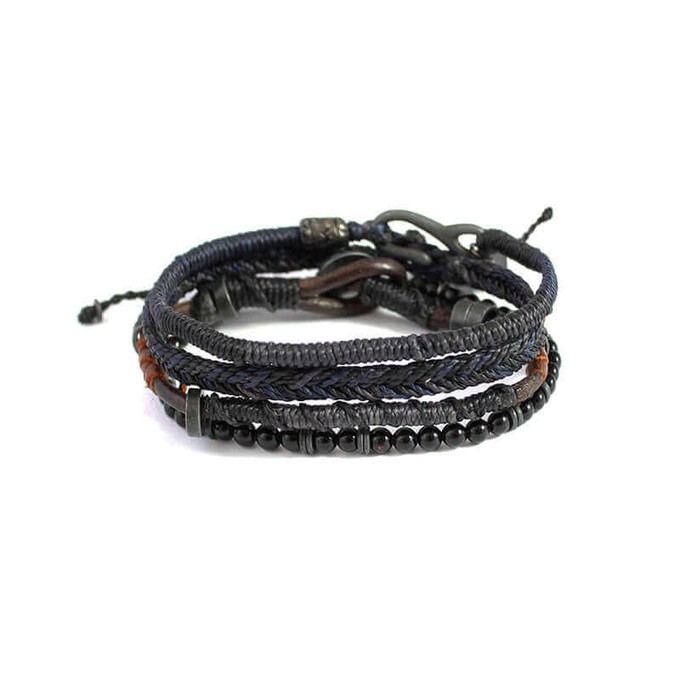 Bracelet Dark Night - For Men - Beautiful & Fairtrade from Quetzal Artisan