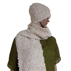 Scarf and Hat Boucle Natural - Handmade, Stylish and Warm from Quetzal Artisan