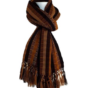 Scarf with Fringes Terracotta - Handwoven - Beautiful & Fair from Quetzal Artisan